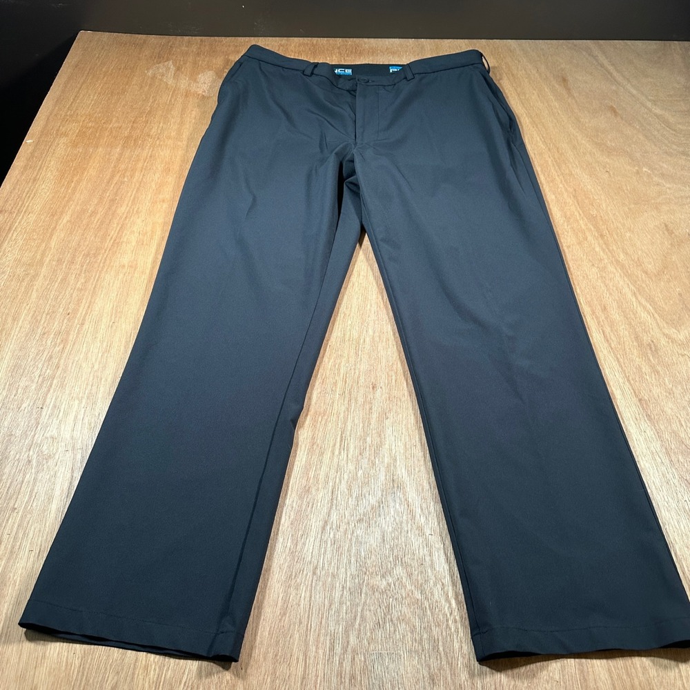 Roundtree & Yorke Performance Pants Mens 36x30 Black Golf Work Play Stretch